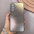 قاب گوشی Galaxy A56 سامسونگ PVD ضد خش پشت گلس شیشه ای مات دو رنگ محافظ لنز دار مشکی