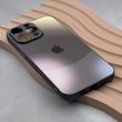 قاب گوشی iPhone 15 Pro Max آیفون PVD ضد خش پشت گلس شیشه ای مات دو رنگ محافظ لنز دار خاکستری کد 166978