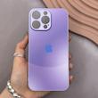 قاب گوشی iPhone 15 Pro Max آیفون PVD ضد خش پشت گلس شیشه ای مات دو رنگ محافظ لنز دار بنفش