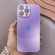 قاب گوشی iPhone 16 Pro Max آیفون PVD ضد خش پشت گلس شیشه ای مات دو رنگ محافظ لنز دار بنفش