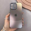 قاب گوشی iPhone 16 Pro Max آیفون PVD ضد خش پشت گلس شیشه ای مات دو رنگ محافظ لنز دار خاکستری