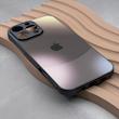 قاب گوشی iPhone 16 Pro Max آیفون PVD ضد خش پشت گلس شیشه ای مات دو رنگ محافظ لنز دار خاکستری کد 166982