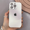 قاب گوشی iPhone 16 Pro آیفون PVD ضد خش پشت گلس شیشه ای مات دو رنگ محافظ لنز دار سفید
