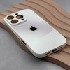 قاب گوشی iPhone 16 Pro آیفون PVD ضد خش پشت گلس شیشه ای مات دو رنگ محافظ لنز دار سفید کد 166985