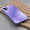 قاب گوشی iPhone 12 آیفون PVD ضد خش پشت گلس شیشه ای مات دو رنگ محافظ لنز دار بنفش کد 166988