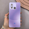 قاب گوشی Redmi 12C - Poco C55 - Redmi 11A شیائومی PVD ضد خش پشت گلس شیشه ای مات دو رنگ محافظ لنز دار بنفش