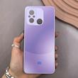 قاب گوشی Redmi 12C - Poco C55 - Redmi 11A شیائومی PVD ضد خش پشت گلس شیشه ای مات دو رنگ محافظ لنز دار بنفش