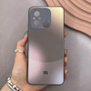 قاب گوشی Redmi 12C - Poco C55 - Redmi 11A شیائومی PVD ضد خش پشت گلس شیشه ای مات دو رنگ محافظ لنز دار خاکستری