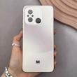 قاب گوشی Redmi 12C - Poco C55 - Redmi 11A شیائومی PVD ضد خش پشت گلس شیشه ای مات دو رنگ محافظ لنز دار سفید