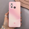 قاب گوشی Redmi 12C - Poco C55 - Redmi 11A شیائومی PVD ضد خش پشت گلس شیشه ای مات دو رنگ محافظ لنز دار صورتی 