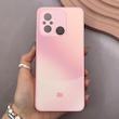 قاب گوشی Redmi 12C - Poco C55 - Redmi 11A شیائومی PVD ضد خش پشت گلس شیشه ای مات دو رنگ محافظ لنز دار صورتی 