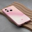 قاب گوشی Redmi 12C - Poco C55 - Redmi 11A شیائومی PVD ضد خش پشت گلس شیشه ای مات دو رنگ محافظ لنز دار صورتی کد 166992