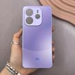 قاب گوشی Redmi Note 14 4G شیائومی PVD ضد خش پشت گلس شیشه ای مات دو رنگ محافظ لنز دار بنفش