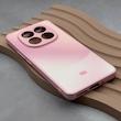 قاب گوشی Redmi Note 14 Pro 4G شیائومی PVD ضد خش پشت گلس شیشه ای مات دو رنگ محافظ لنز دار صورتی کد 167003