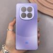 قاب گوشی Redmi Note 14 Pro 4G شیائومی PVD ضد خش پشت گلس شیشه ای مات دو رنگ محافظ لنز دار بنفش