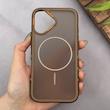 قاب گوشی iPhone 16 آیفون اورجینال مات ضدضربه مگ سیف دار اورجینال یونیک کیس قهوه ای 