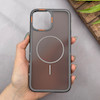 قاب گوشی iPhone 13 Pro Max آیفون اورجینال مات ضدضربه مگ سیف دار اورجینال یونیک کیس طوسی