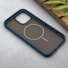 قاب گوشی iPhone 13 Pro Max آیفون اورجینال مات ضدضربه مگ سیف دار اورجینال یونیک کیس سرمه ای کد 167142