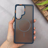 قاب گوشی Galaxy S26 Ultra سامسونگ اورجینال مات ضدضربه مگ سیف دار اورجینال یونیک کیس سرمه ای