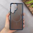قاب گوشی Galaxy S26 Ultra سامسونگ اورجینال مات ضدضربه مگ سیف دار اورجینال یونیک کیس سرمه ای