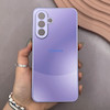 قاب گوشی Galaxy A56 سامسونگ PVD ضد خش پشت گلس شیشه ای مات دو رنگ محافظ لنز دار بنفش 