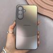 قاب گوشی Galaxy A36 سامسونگ PVD ضد خش پشت گلس شیشه ای مات دو رنگ محافظ لنز دار مشکی