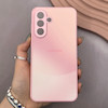 قاب گوشی Galaxy A56 سامسونگ PVD ضد خش پشت گلس شیشه ای مات دو رنگ محافظ لنز دار صورتی