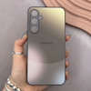 قاب گوشی Galaxy S23 FE سامسونگ PVD ضد خش پشت گلس شیشه ای مات دو رنگ محافظ لنز دار مشکی