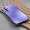 قاب گوشی Galaxy S23 FE سامسونگ PVD ضد خش پشت گلس شیشه ای مات دو رنگ محافظ لنز دار بنفش کد 167017