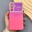 قاب گوشی Galaxy A55 سامسونگ PVD شیشه ای براق مدل AUTO FOCUS محافظ لنز دار