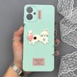 قاب گوشی Galaxy A06 سامسونگ لدر کیس سیلیکونی فانتزی طرح حیوانات PETCAT