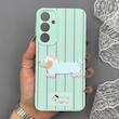 قاب گوشی Galaxy A55 سامسونگ لدر کیس سیلیکونی فانتزی طرح حیوانات PETCAT