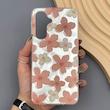 قاب گوشی Galaxy A17 سامسونگ فانتزی سخت Hard لیزری IMD طرح گل