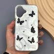 قاب گوشی iPhone 16 آیفون فانتزی سخت Hard لیزری IMD طرح پروانه 