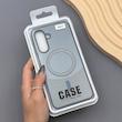 قاب گوشی Galaxy A17 سامسونگ CASE PVD مگ سیف اصلی هاشور کربن سرمه ای کد 1000933