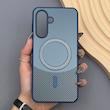 قاب گوشی Galaxy A17 سامسونگ CASE PVD مگ سیف اصلی هاشور کربن سرمه ای