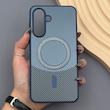 قاب گوشی Galaxy A36 سامسونگ CASE PVD مگ سیف اصلی هاشور کربن سرمه ای