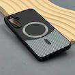 قاب گوشی Galaxy A55 سامسونگ CASE PVD مگ سیف اصلی هاشور کربن مشکی کد 1000945