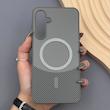 قاب گوشی Galaxy A55 سامسونگ CASE PVD مگ سیف اصلی هاشور کربن خاکستری 