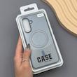 قاب گوشی Galaxy A56 سامسونگ CASE PVD مگ سیف اصلی هاشور کربن سرمه ای کد E1-1000948