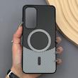قاب گوشی Galaxy S24 FE سامسونگ CASE PVD مگ سیف اصلی هاشور کربن مشکی