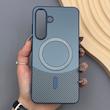 قاب گوشی Galaxy S25 FE سامسونگ CASE PVD مگ سیف اصلی هاشور کربن سرمه ای