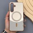 قاب گوشی Galaxy S25 FE سامسونگ CASE PVD مگ سیف اصلی هاشور کربن کرم 