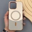 قاب گوشی iPhone 16 Pro Max آیفون CASE PVD مگ سیف اصلی هاشور کربن کرم 