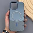 قاب گوشی iPhone 16 Pro Max آیفون CASE PVD مگ سیف اصلی هاشور کربن سرمه ای