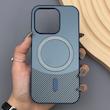 قاب گوشی iPhone 16 Pro آیفون CASE PVD مگ سیف اصلی هاشور کربن سرمه ای
