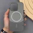 قاب گوشی iPhone 16 Pro آیفون CASE PVD مگ سیف اصلی هاشور کربن خاکستری