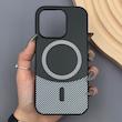 قاب گوشی iPhone 16 Pro آیفون CASE PVD مگ سیف اصلی هاشور کربن مشکی