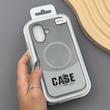قاب گوشی iPhone 16 آیفون CASE PVD مگ سیف اصلی هاشور کربن مشکی کد 1000979
