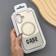 قاب گوشی iPhone 16 آیفون CASE PVD مگ سیف اصلی هاشور کربن کرم کد E1-1000980